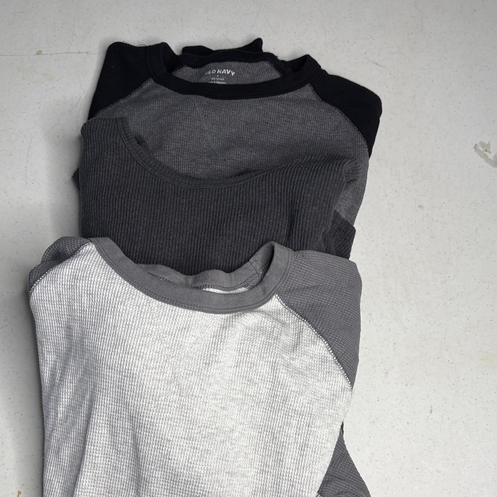 Old Navy Women's Gray and Black Tops Thermal (3) 2 large 1 xl